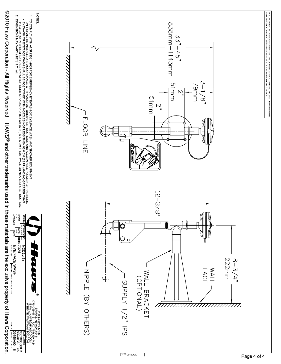 Haws 7324 User Manual | Page 4 / 4