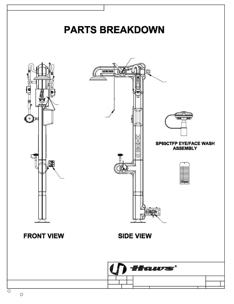 Page, When ordering parts please specify model number, 6 of 10 | Haws 8317CTFPC1D1 User Manual | Page 6 / 10
