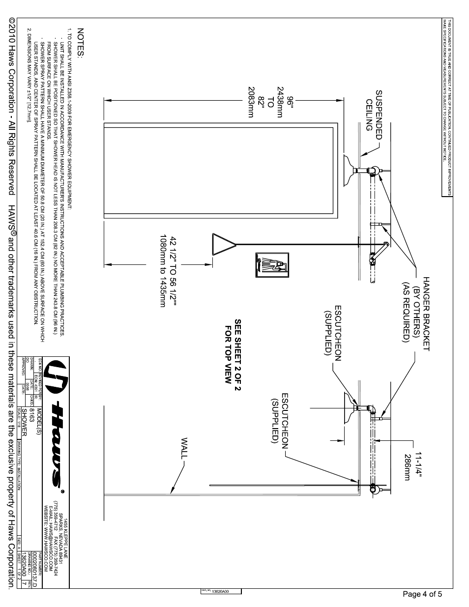 Haws 8163 User Manual | Page 4 / 5