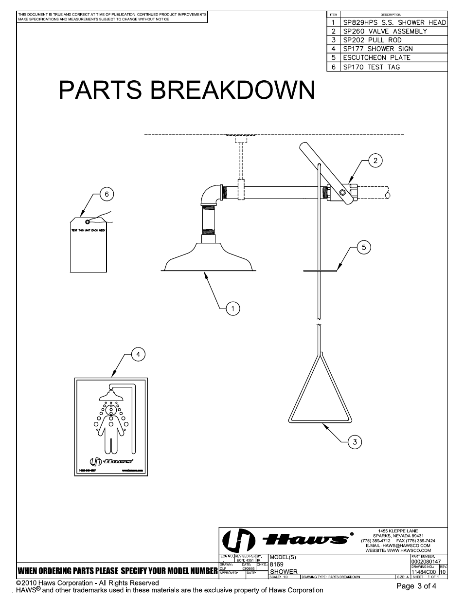 Haws 8169 User Manual | Page 3 / 4