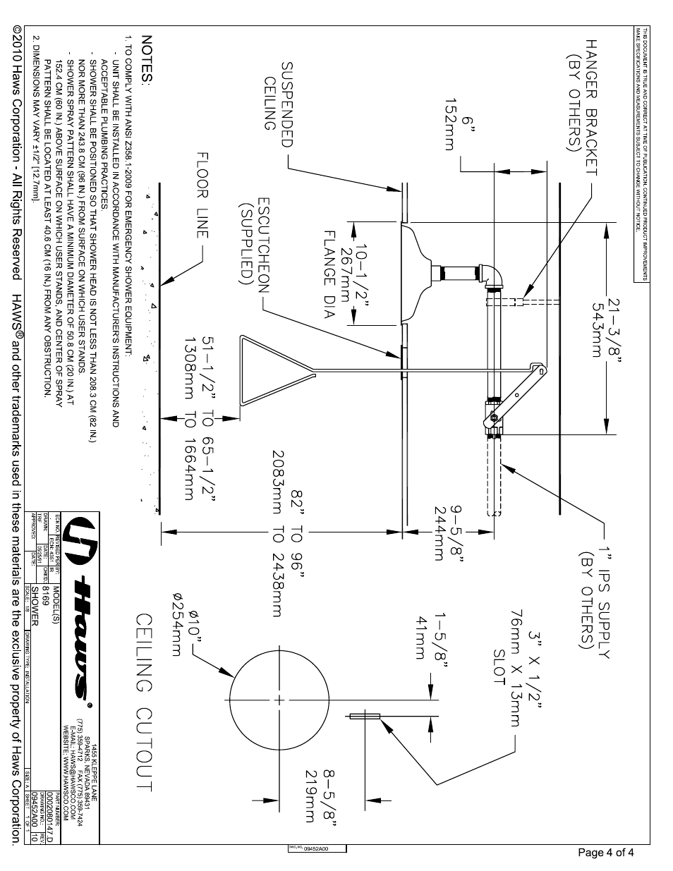 Haws 8169 User Manual | Page 4 / 4
