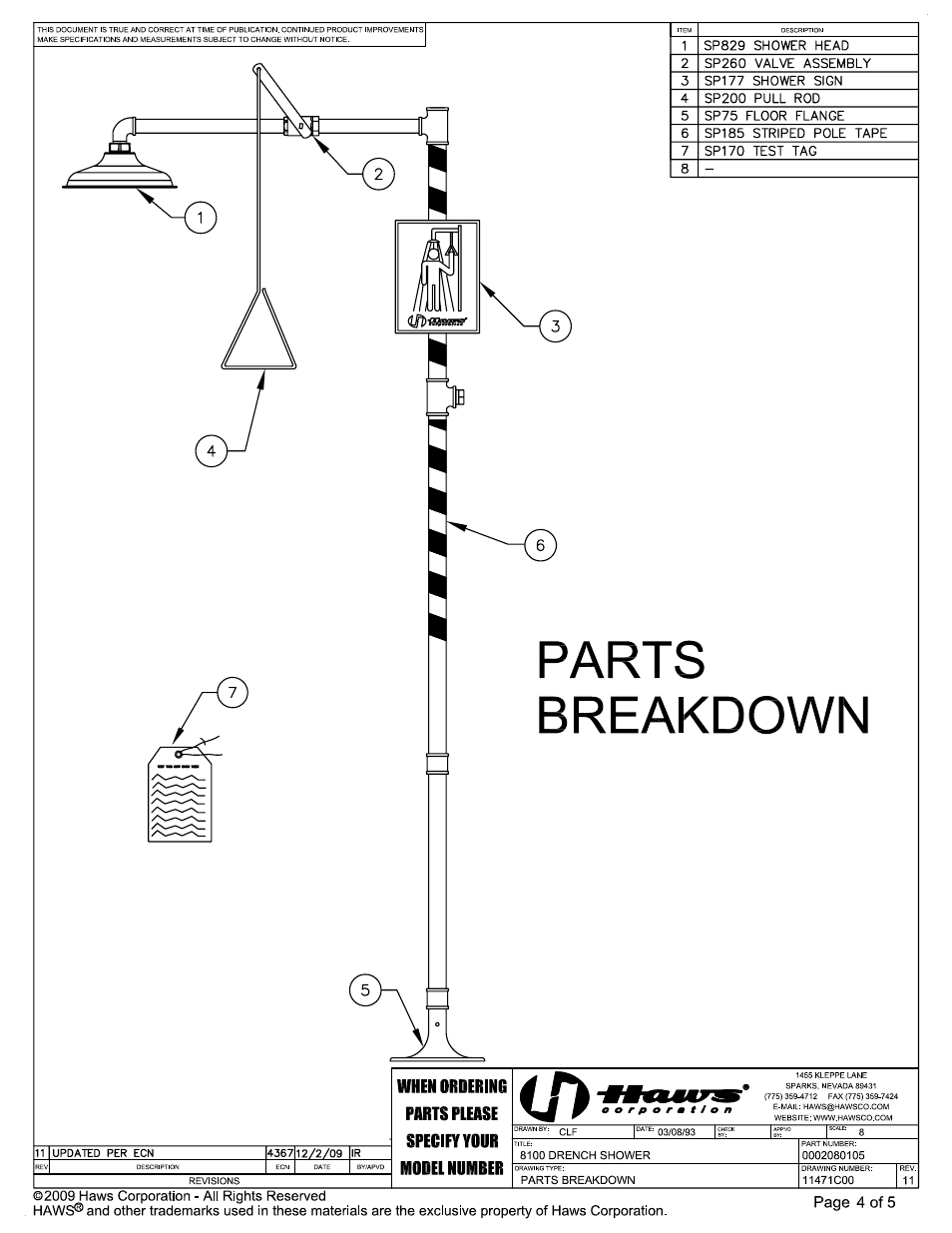 Haws 8100 User Manual | Page 4 / 5