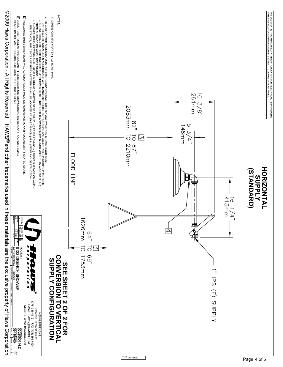 Haws 8122 User Manual | Page 4 / 5