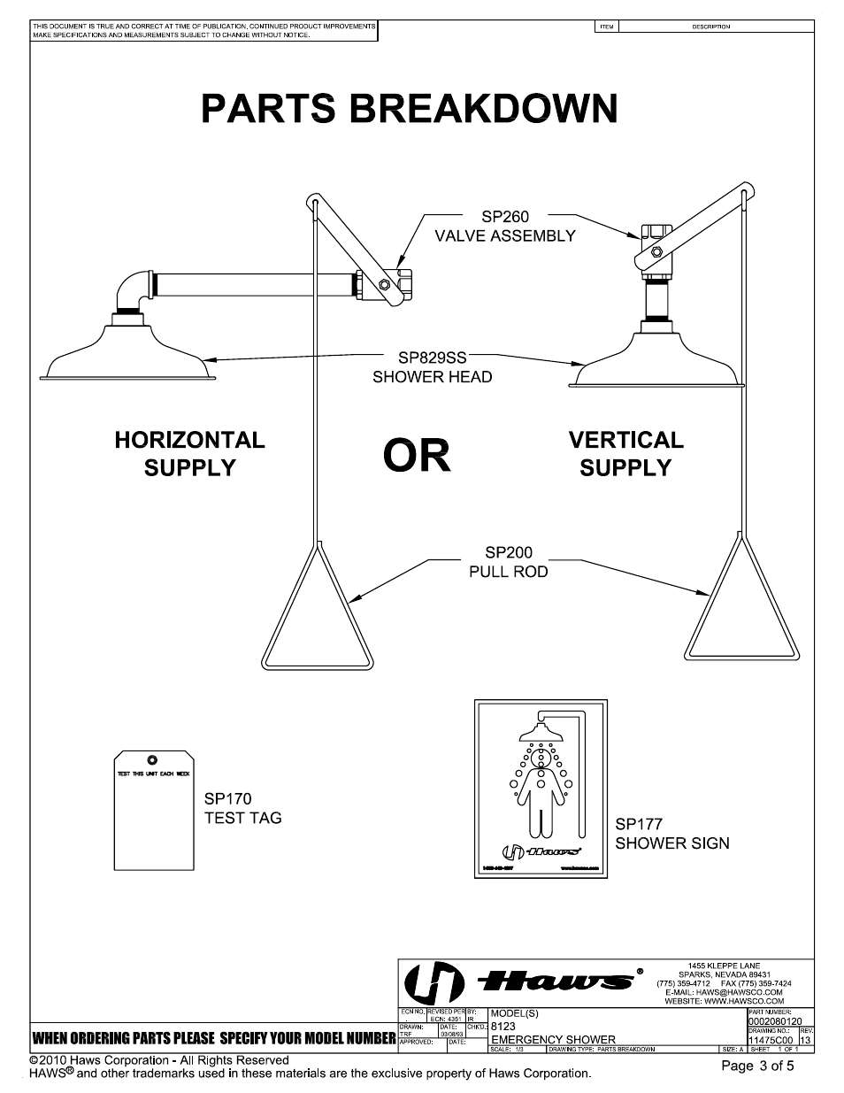 Haws 8123 User Manual | Page 3 / 5