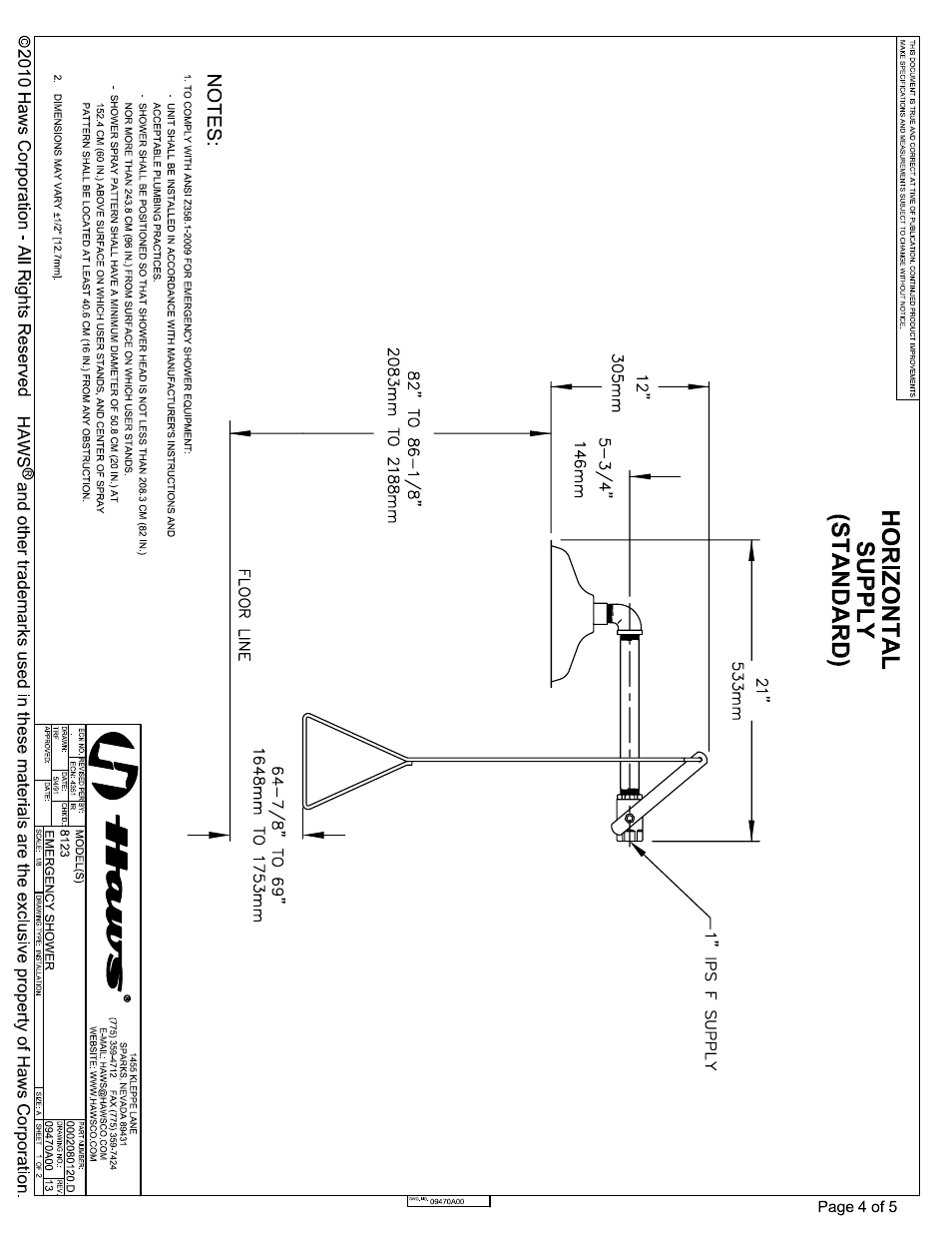 Haws 8123 User Manual | Page 4 / 5