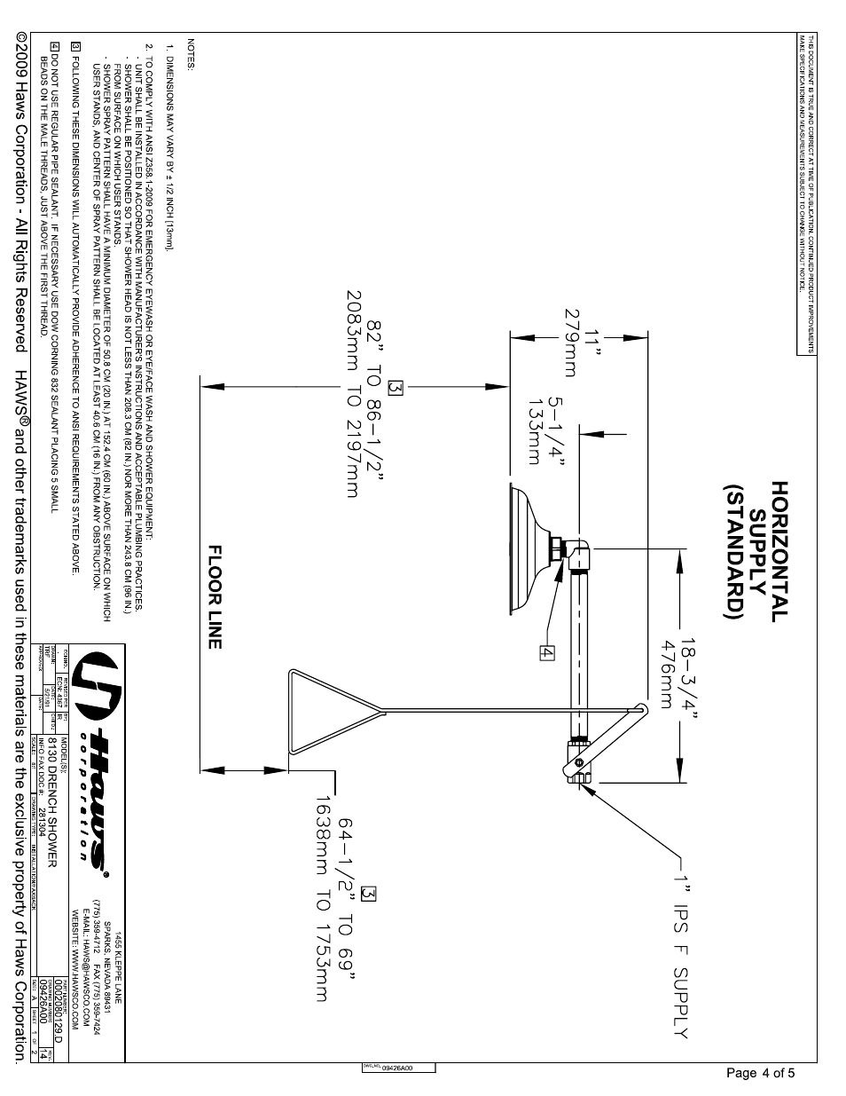 Haws 8130 User Manual | Page 4 / 5