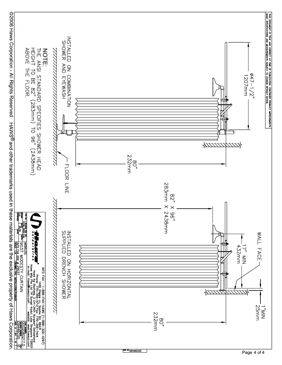 Haws 9037 User Manual | Page 4 / 4