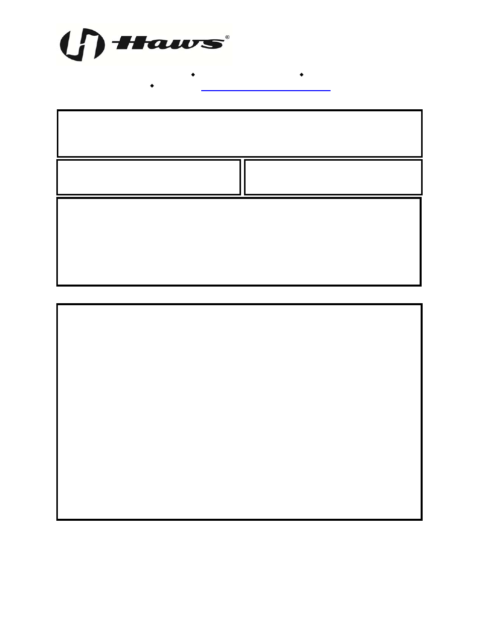 Haws 2000SMS User Manual | 5 pages