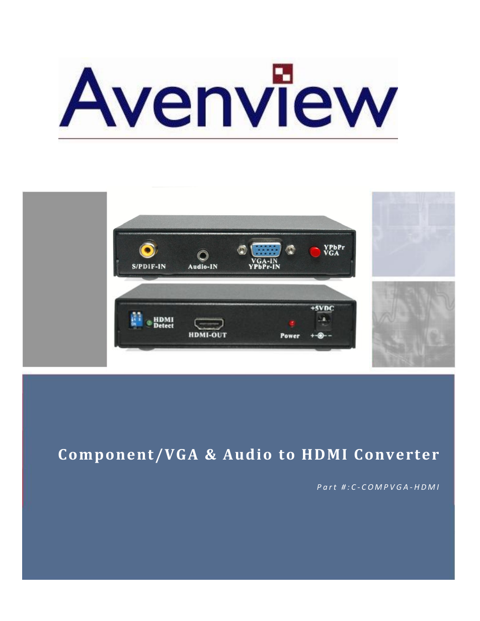 Avenview C-COMPVGA-HDMI User Manual | 4 pages