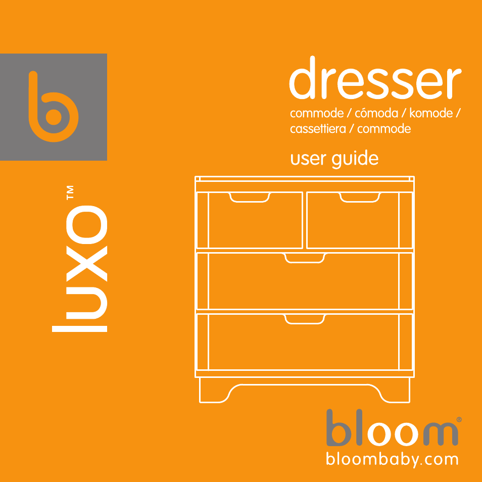 bloom luxo dresser User Manual | Page 2 / 28