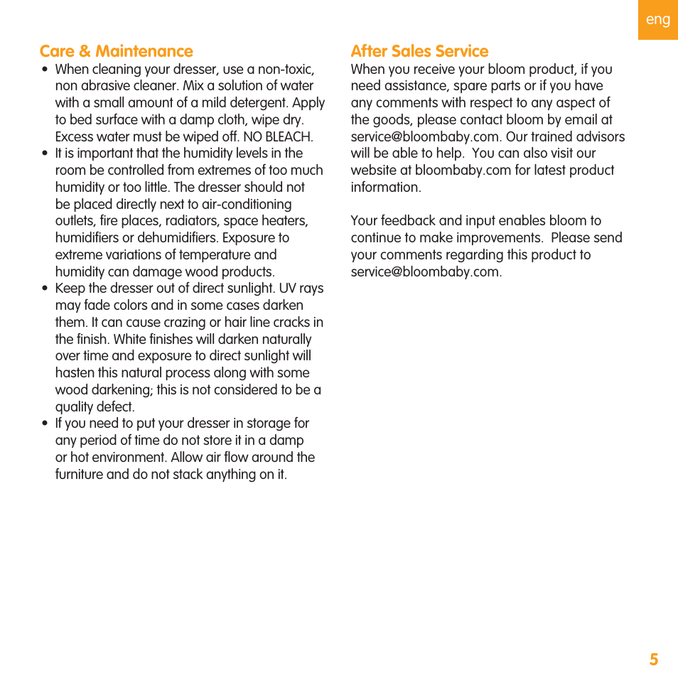 bloom luxo dresser User Manual | Page 8 / 28