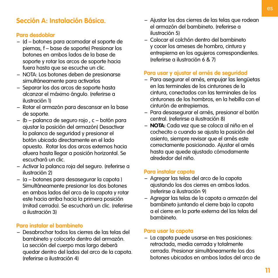 Sección a: instalación básica | bloom yoga User Manual | Page 22 / 28