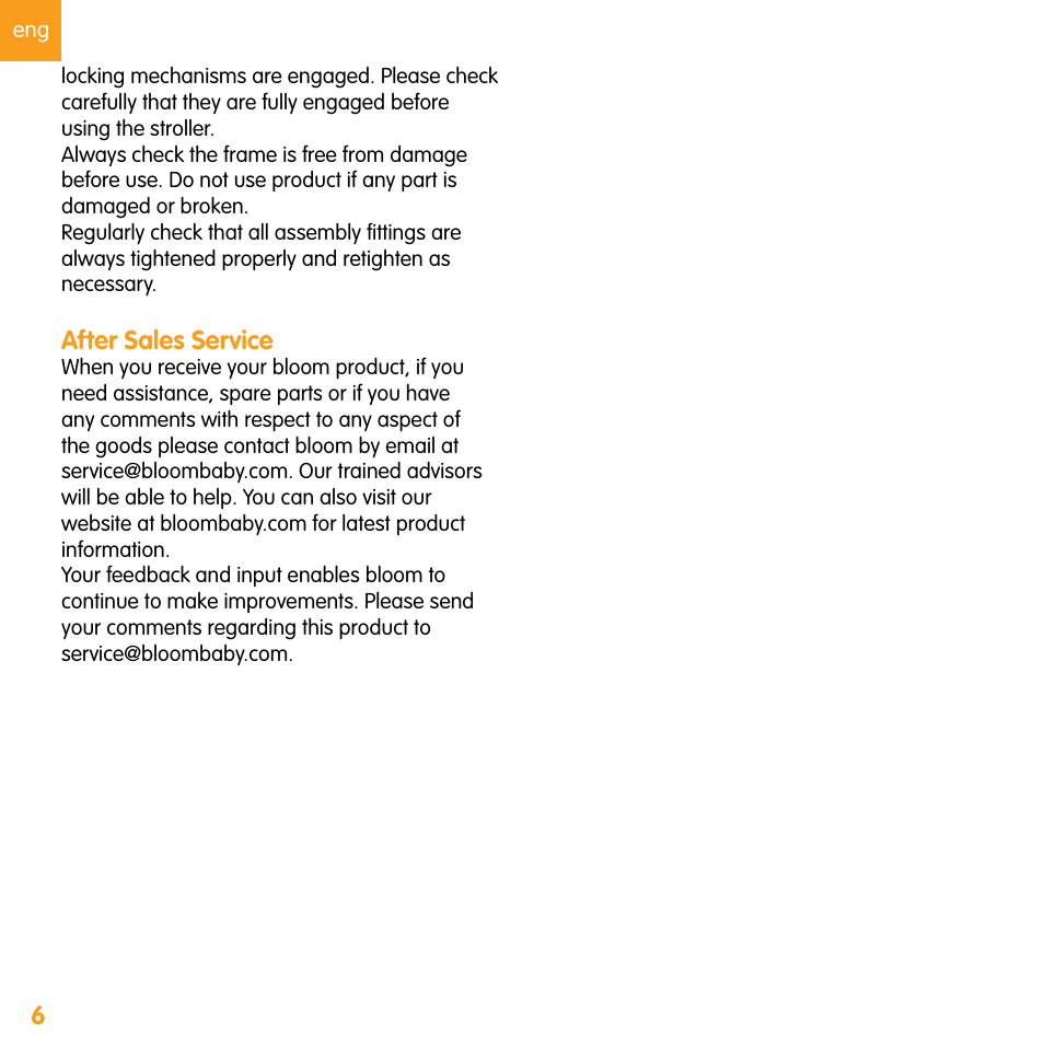 After sales service | bloom zen User Manual | Page 18 / 33
