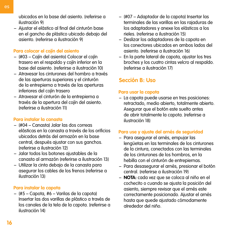 Sección b: uso | bloom zen User Manual | Page 28 / 33