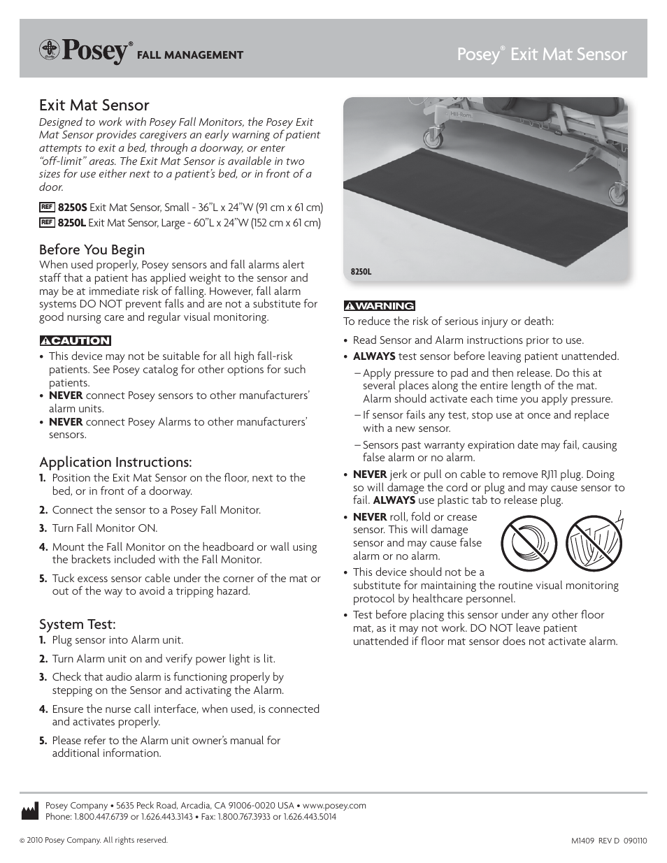 Posey Exit Alarm Mat User Manual | 2 pages