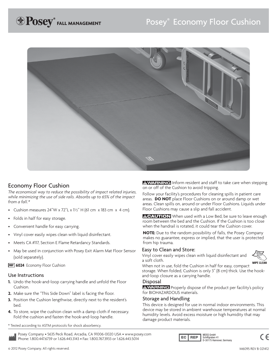 Posey Economy Floor Cushion User Manual | 1 page