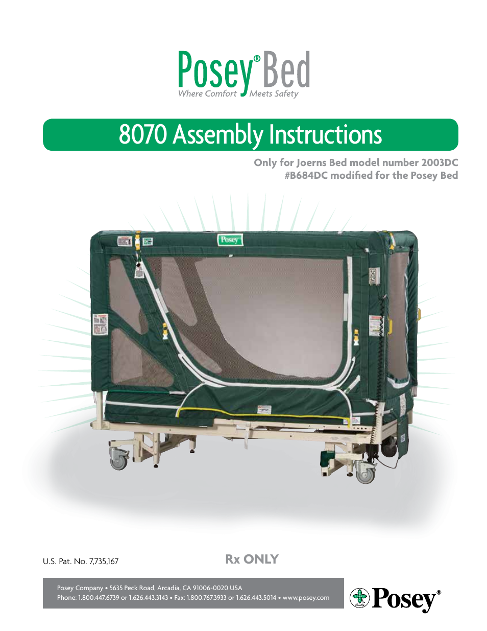 Posey Bed 8070 User Manual | 24 pages