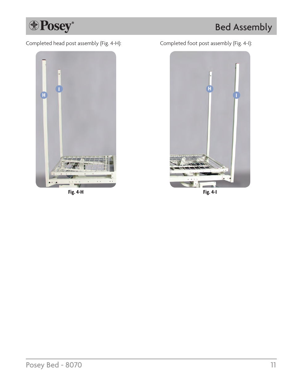 Bed assembly | Posey Bed 8070 User Manual | Page 11 / 28