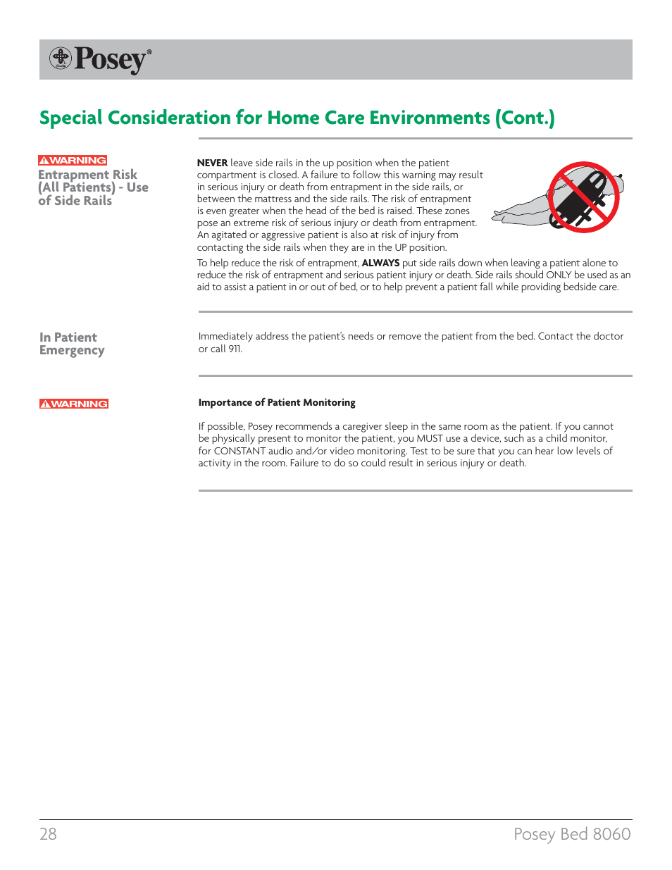 Posey Bed 8060 User Manual | Page 28 / 40