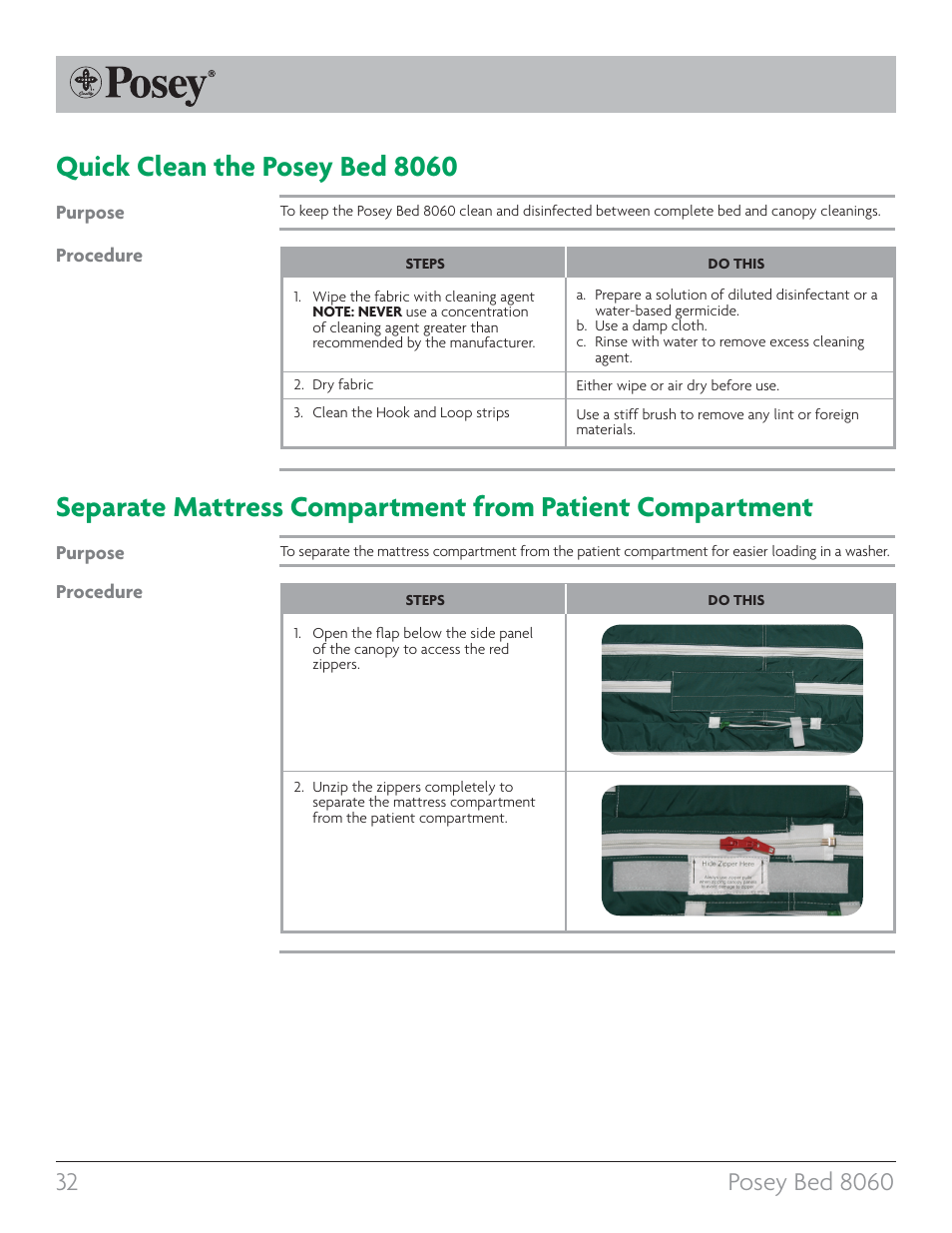 Posey Bed 8060 User Manual | Page 32 / 40
