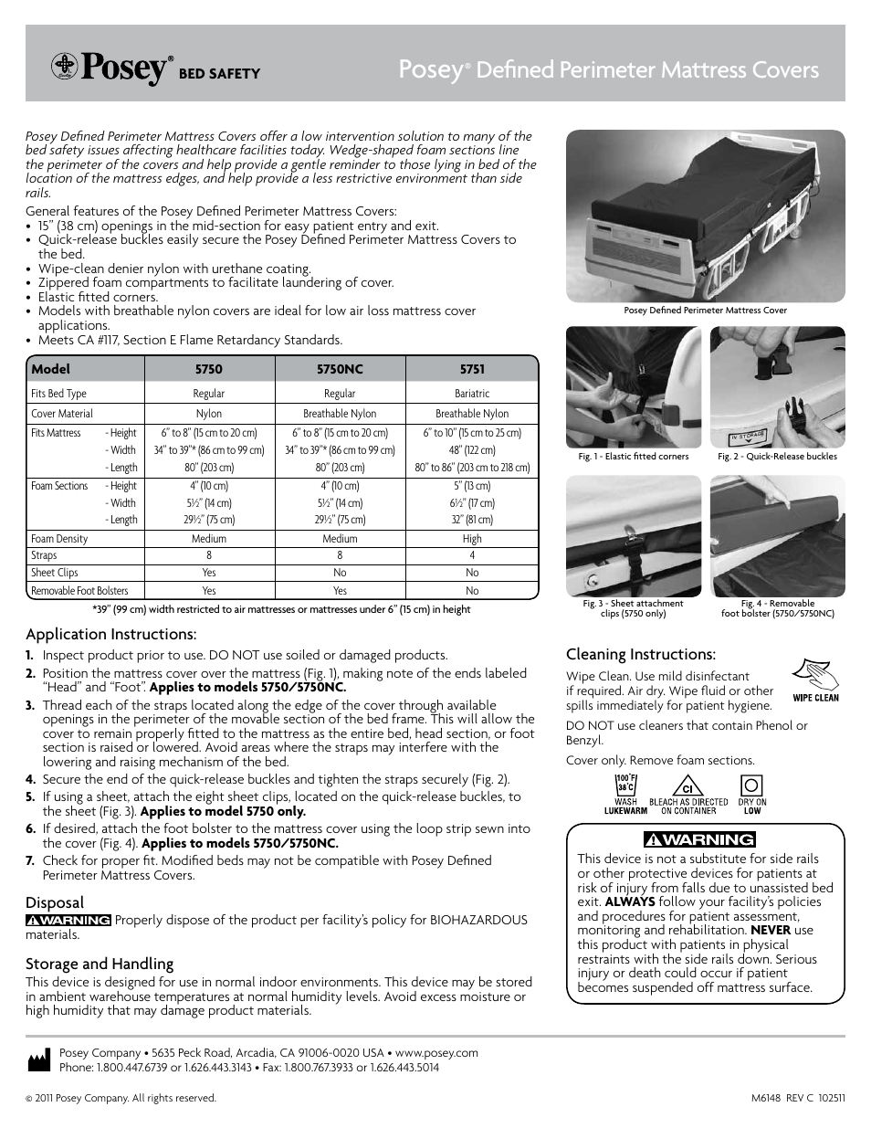 Posey Defined Perimeter Mattress Covers User Manual | 1 page
