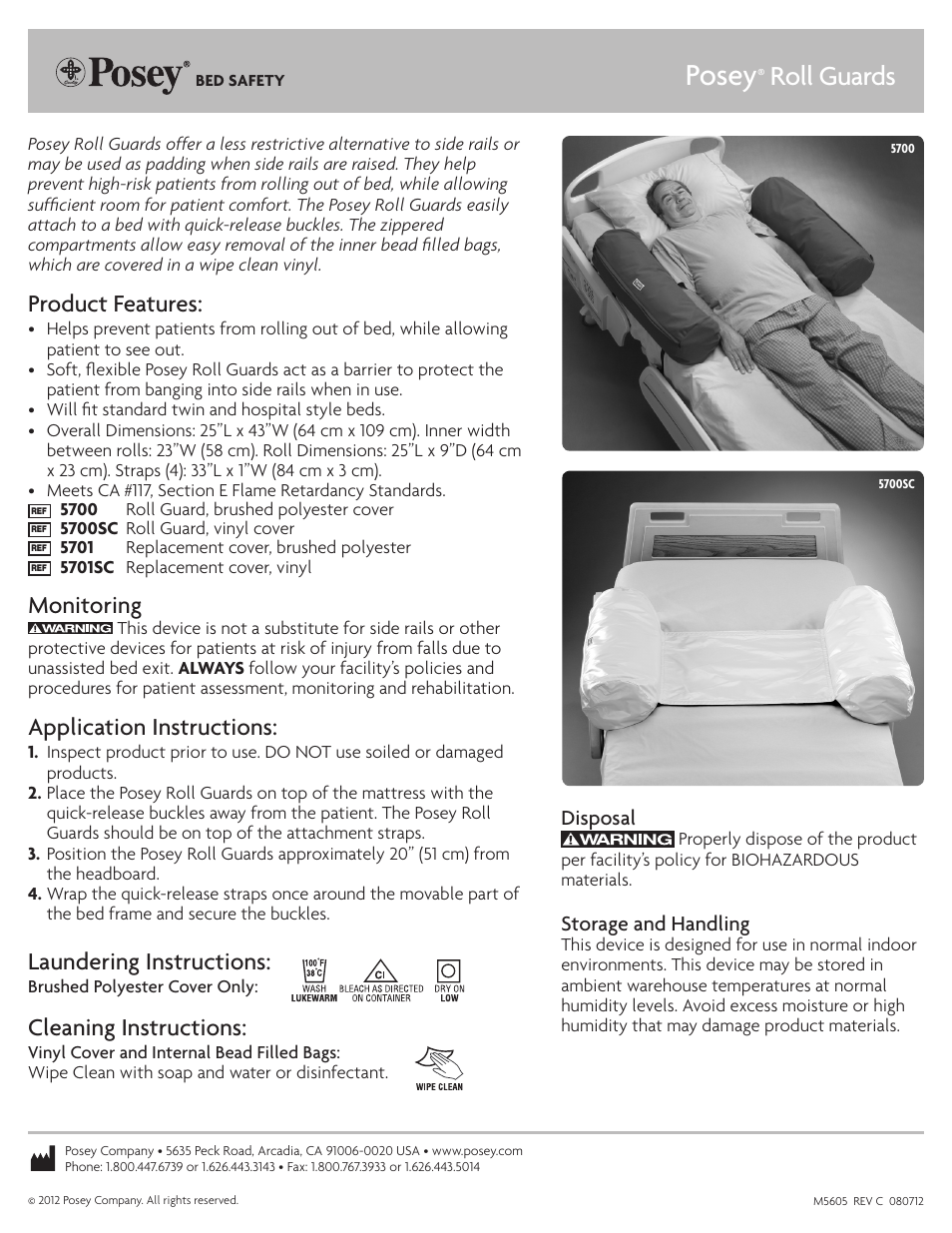 Posey Roll Guards User Manual | 1 page