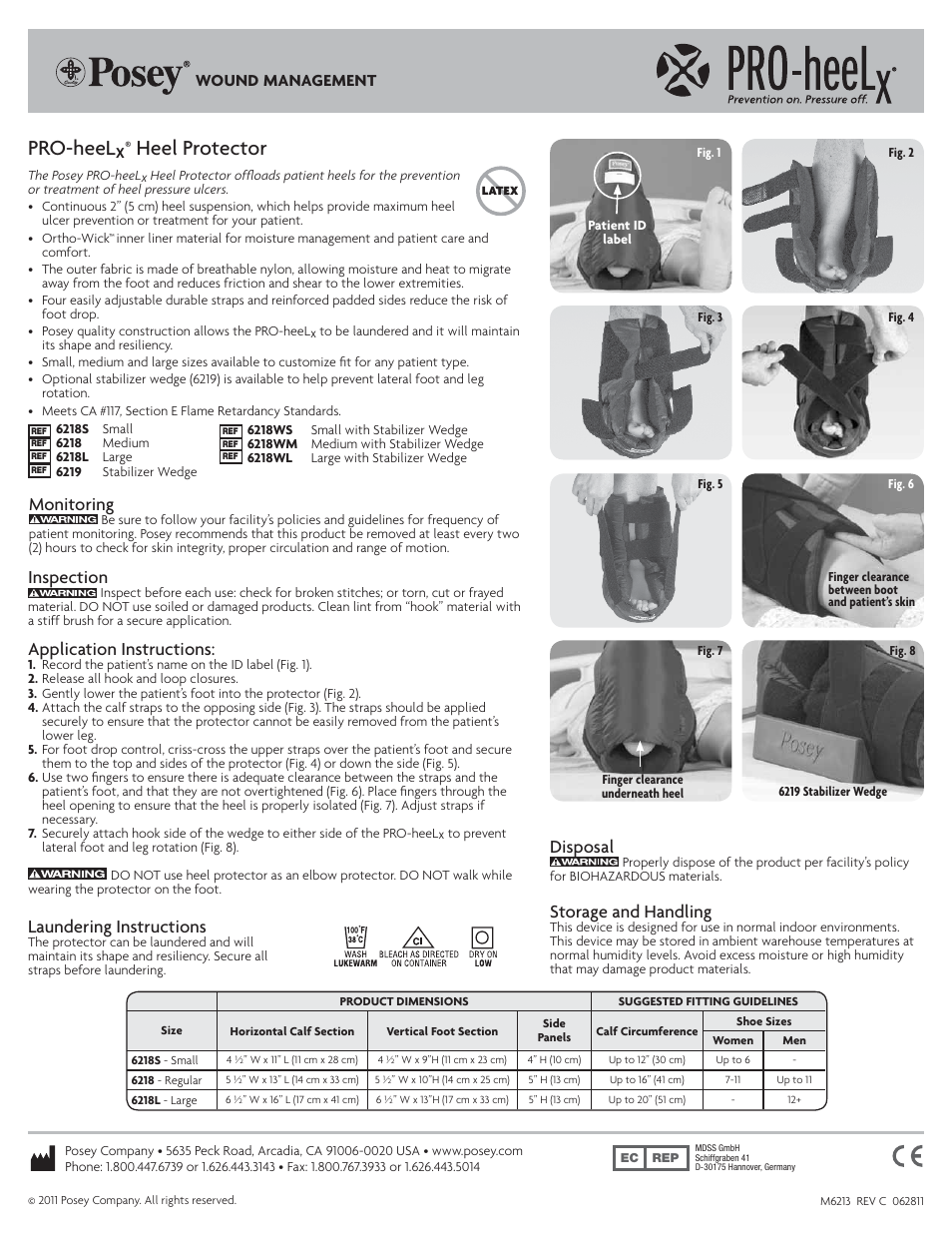 Posey PRO-heeLx® Heel Protector User Manual | 1 page
