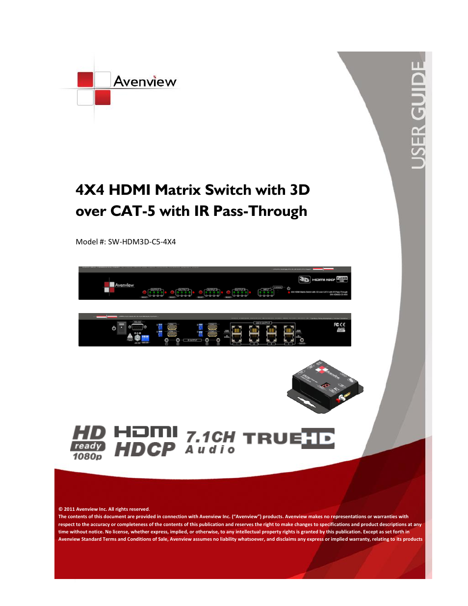 Avenview SW-HDM3D-C5-4X4 User Manual | 19 pages