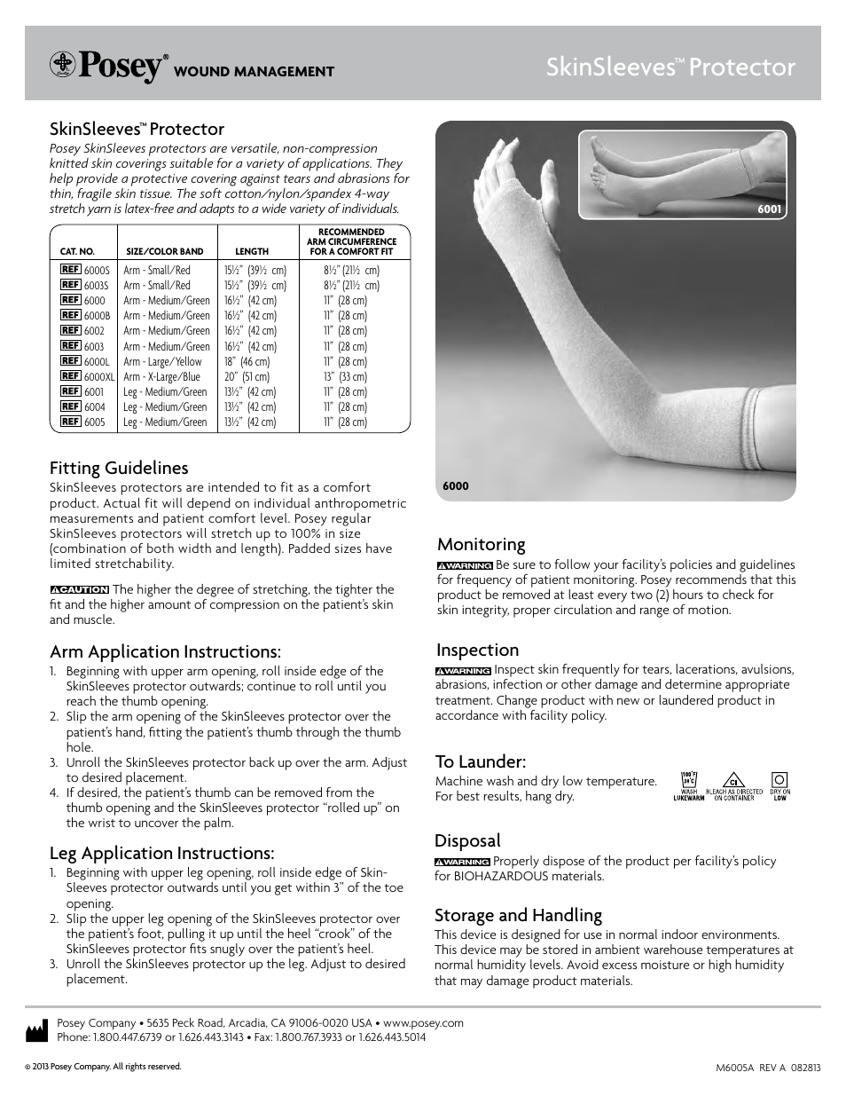 Posey SkinSleeves™ Protector User Manual | 1 page