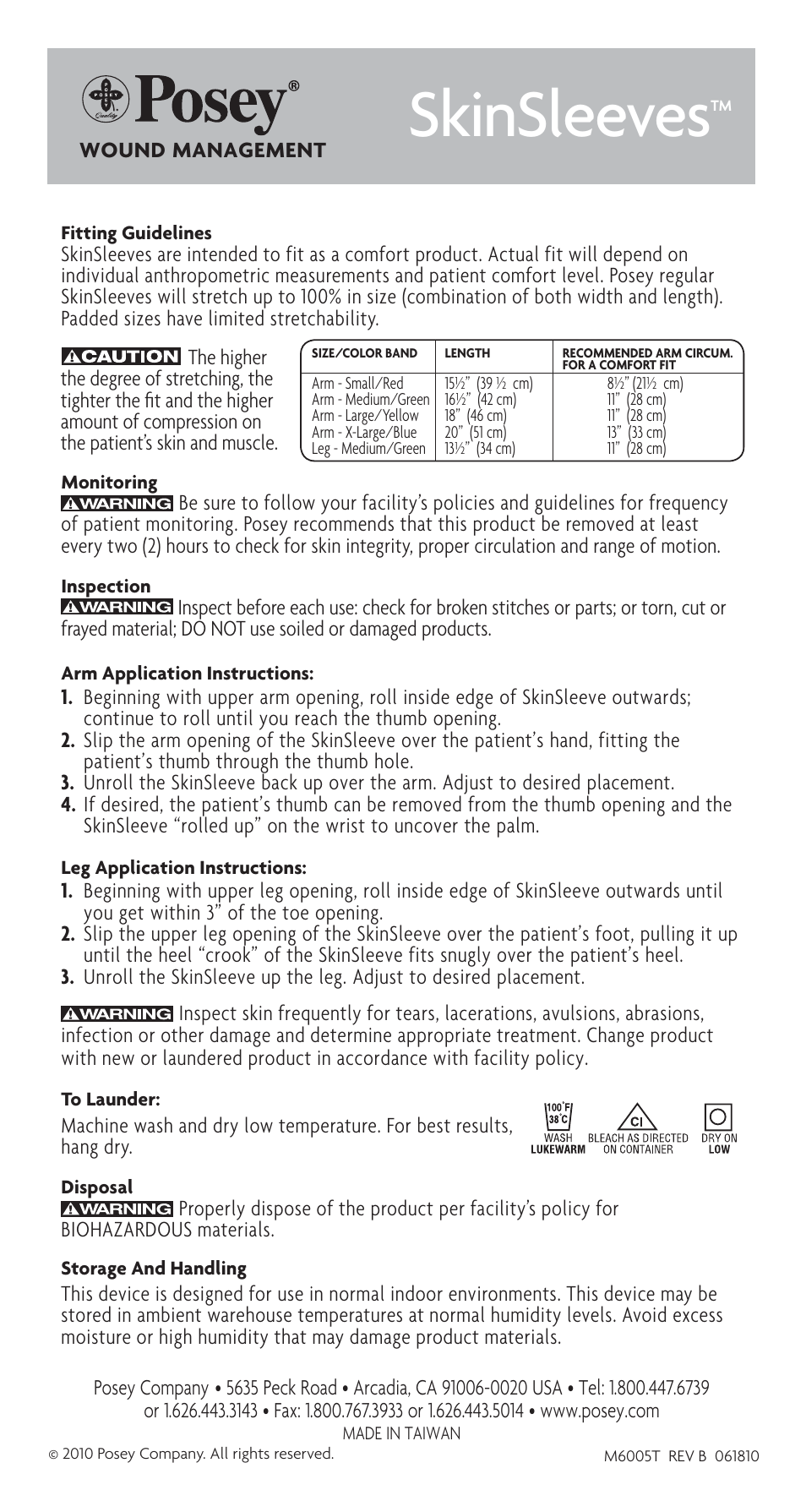 Skinsleeves | Posey SkinSleeves™ Protector for the leg User Manual | Page 2 / 2