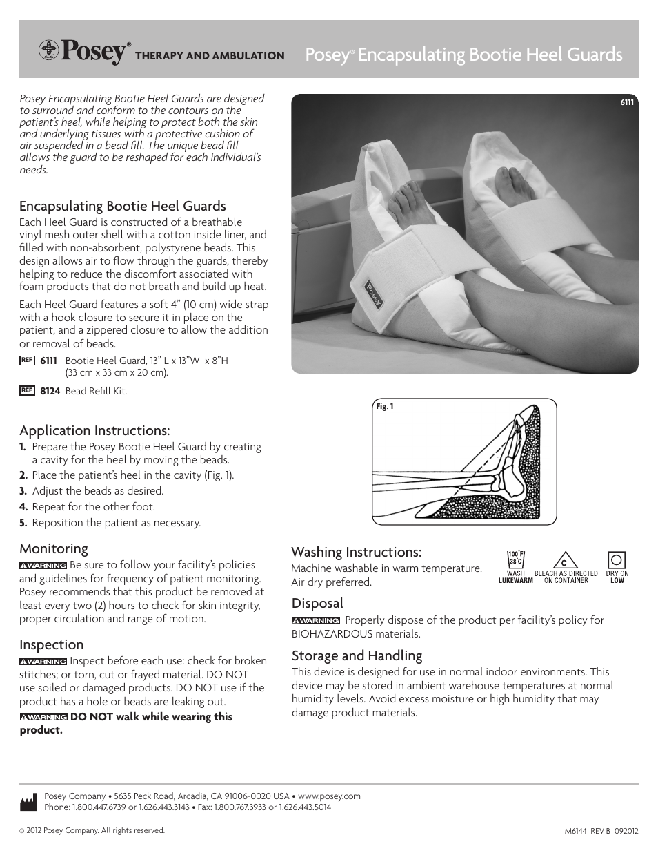 Posey Encapsulating Bootie Heel Guards User Manual | 1 page