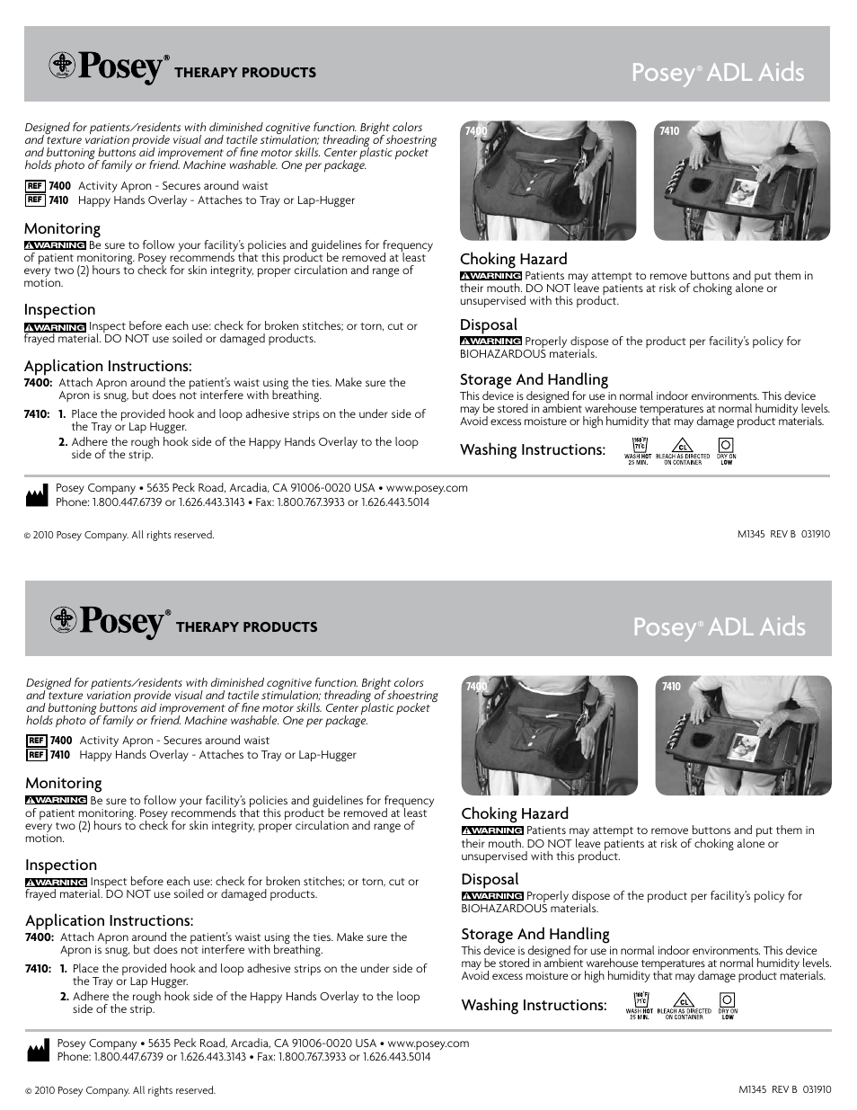 Posey Happy Hands Overlay User Manual | 1 page