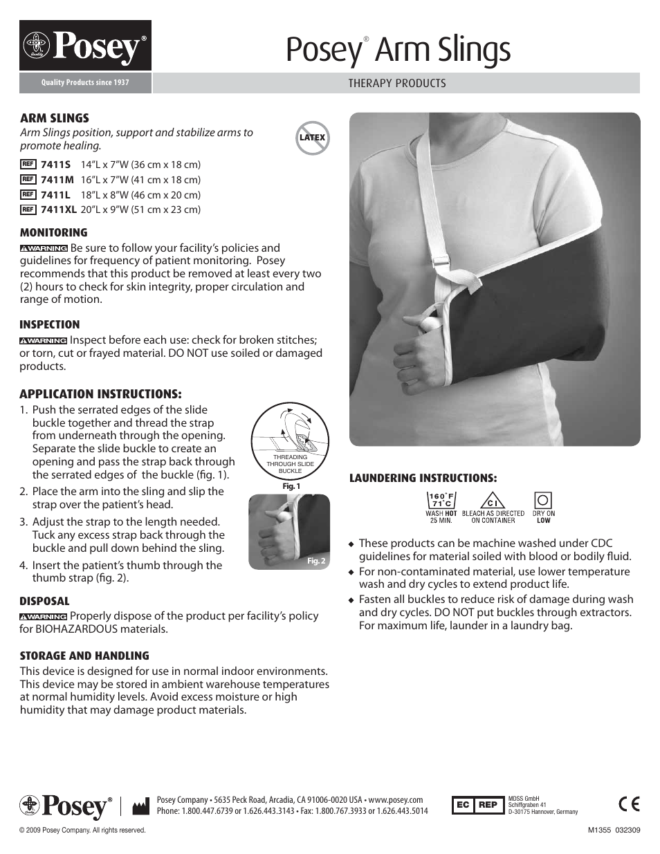 Posey Arm Slings User Manual | 1 page