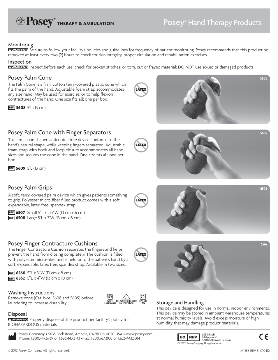 Posey Palm Grips User Manual | 1 page