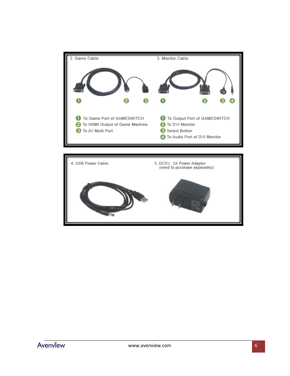 Avenview DVI-GS3-2 User Manual | Page 6 / 13