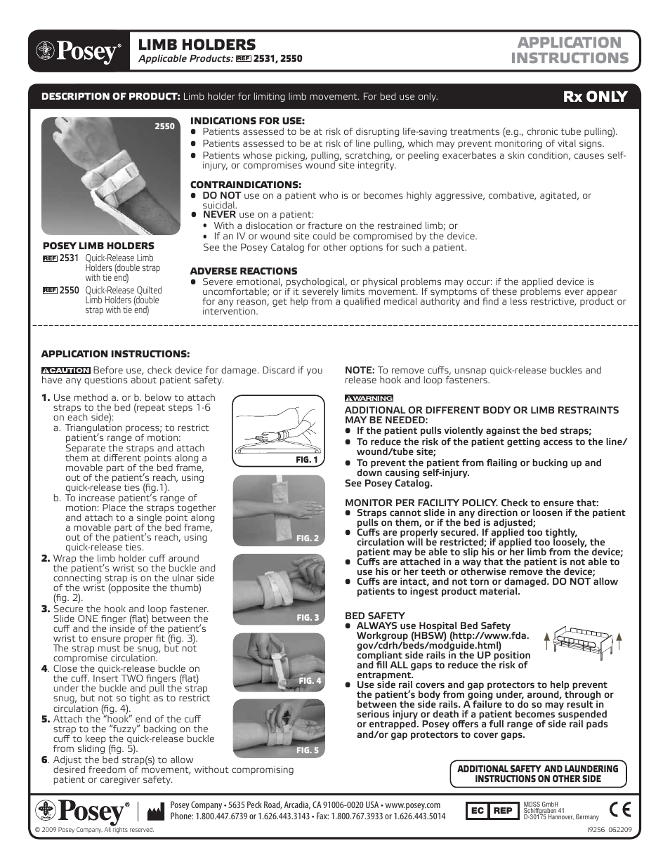 Posey Quick-Release Quilted Limb Holders User Manual | 2 pages