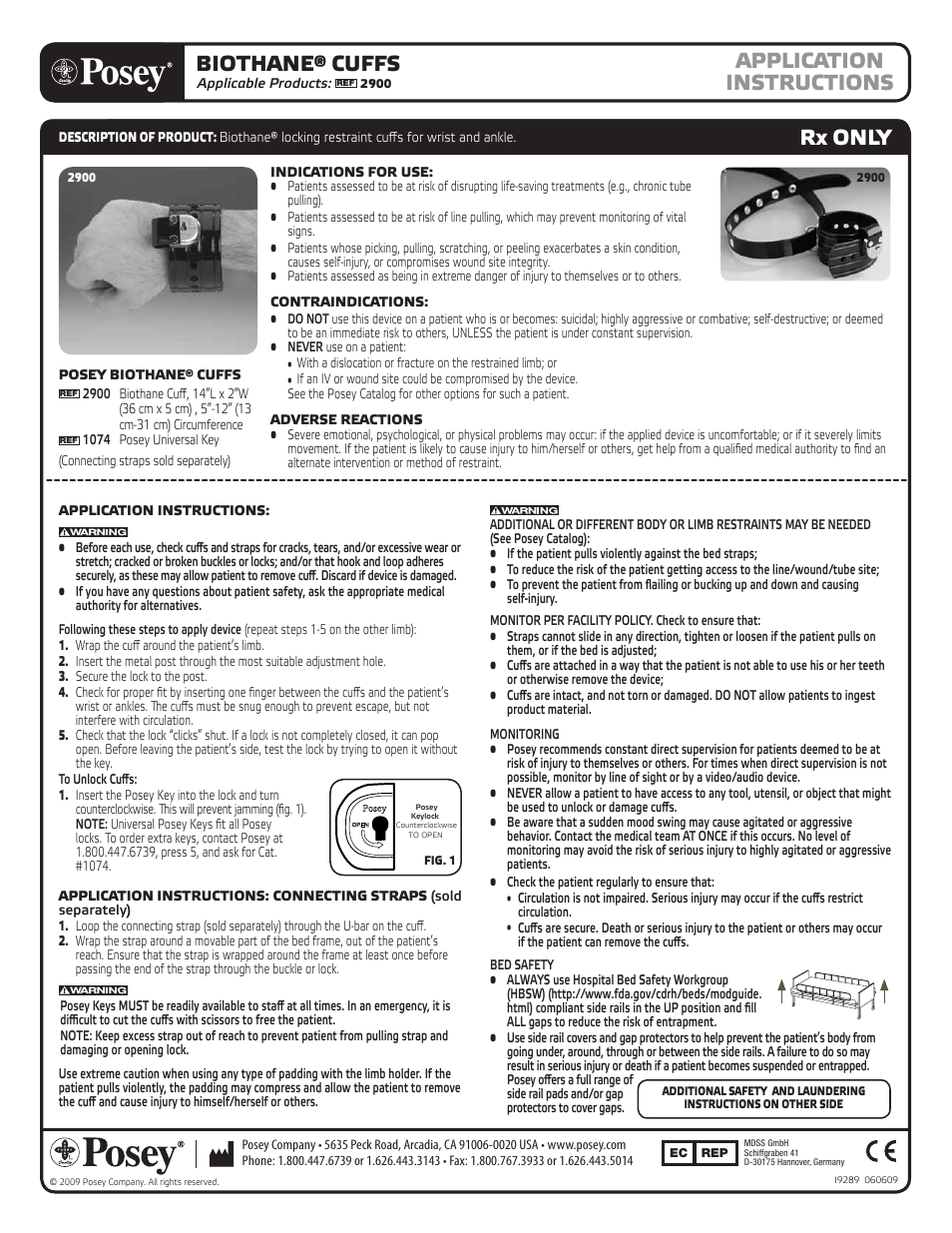 Posey Biothane® Cuffs User Manual | 2 pages