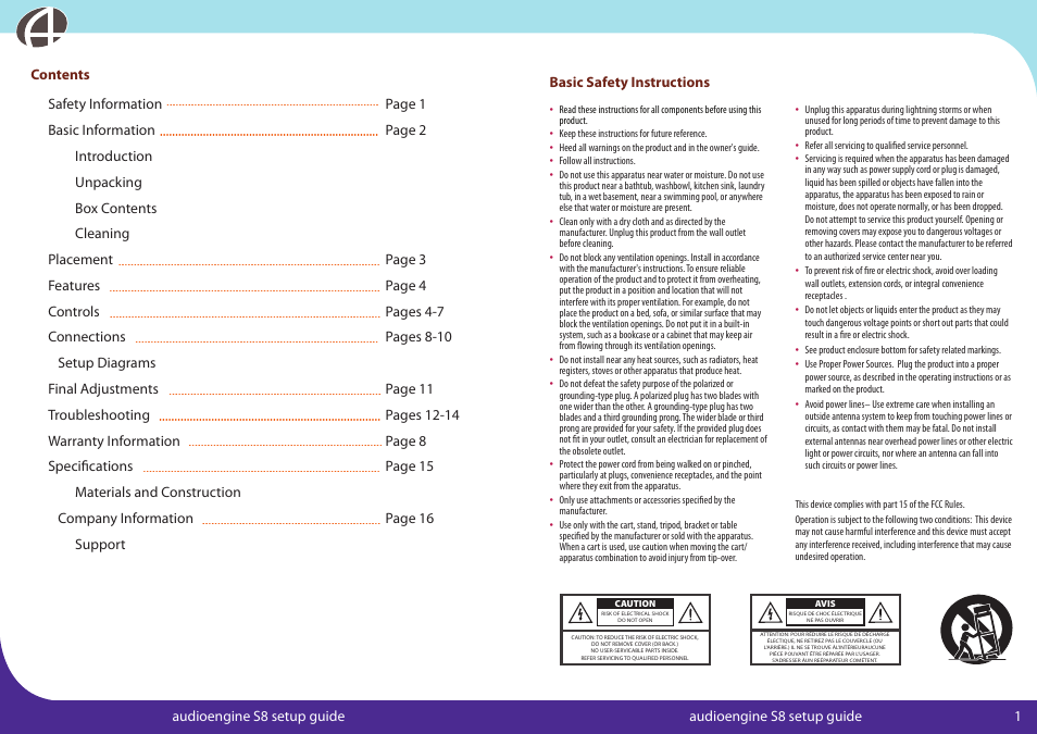 AudioEngine AS8 User Manual | Page 2 / 10