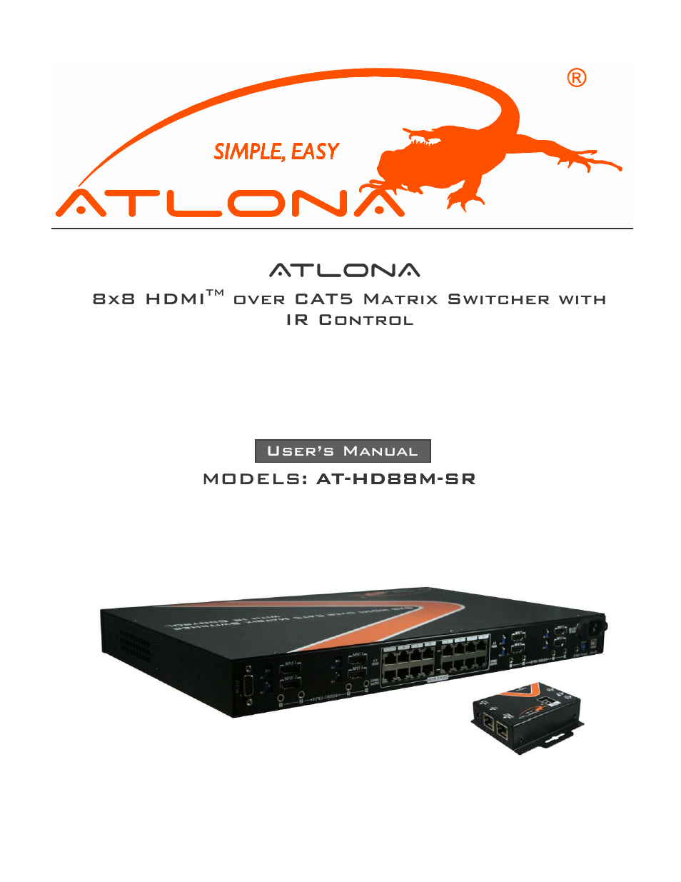 Atlona AT-HD88M-SR User Manual | 24 pages