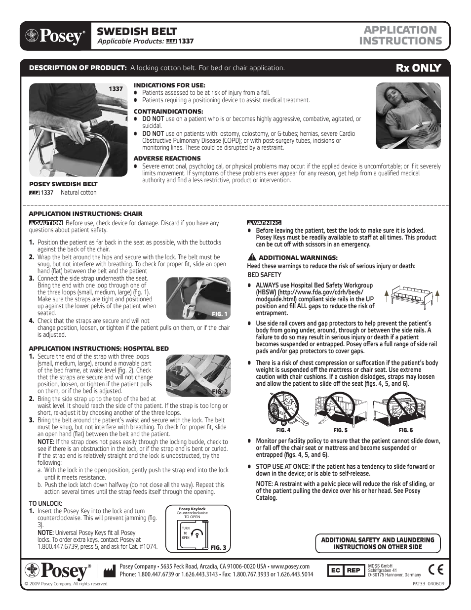 Posey Swedish Belt User Manual | 2 pages