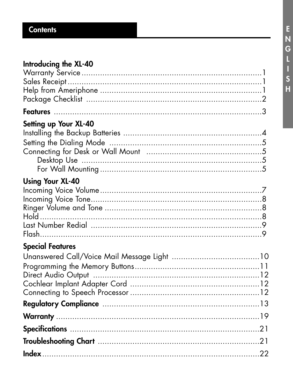 Ameriphone XL-40 User Manual | Page 6 / 88