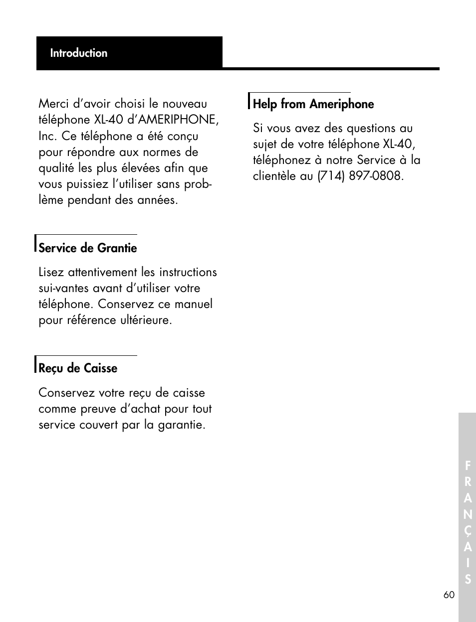 Ameriphone XL-40 User Manual | Page 66 / 88