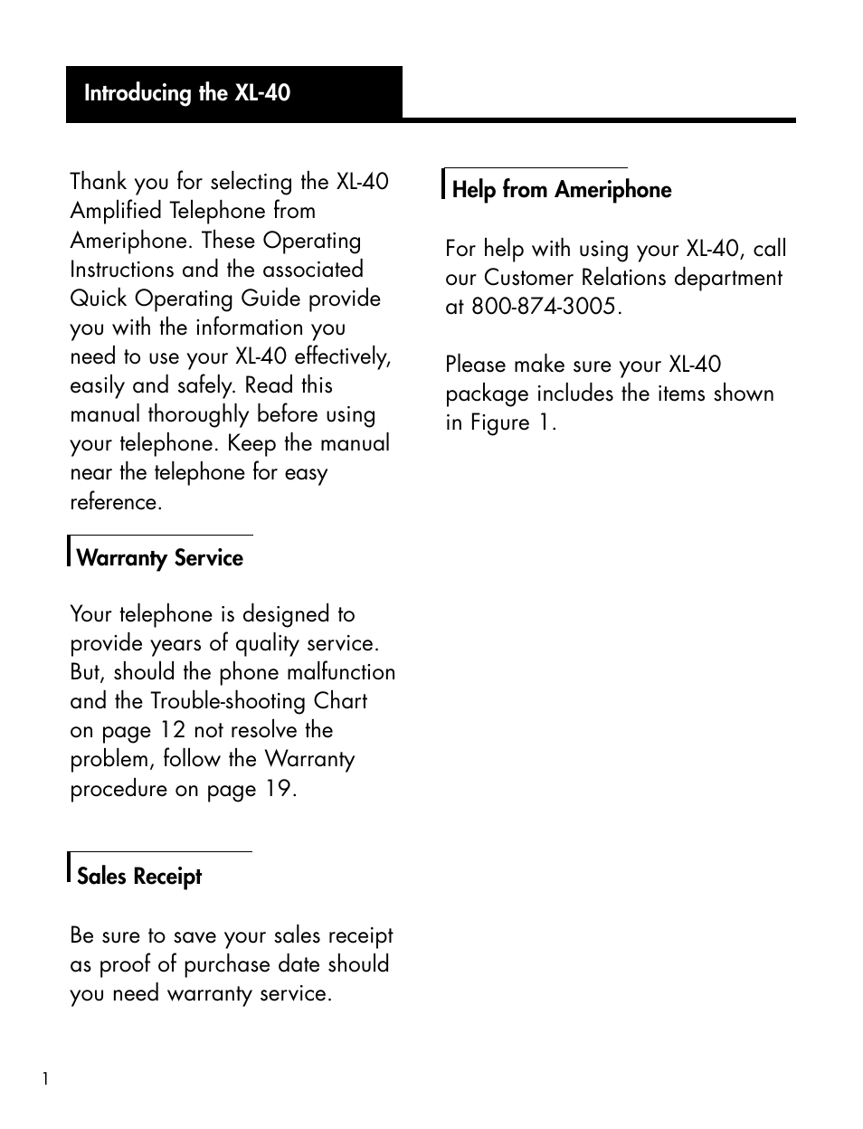 Ameriphone XL-40 User Manual | Page 7 / 88
