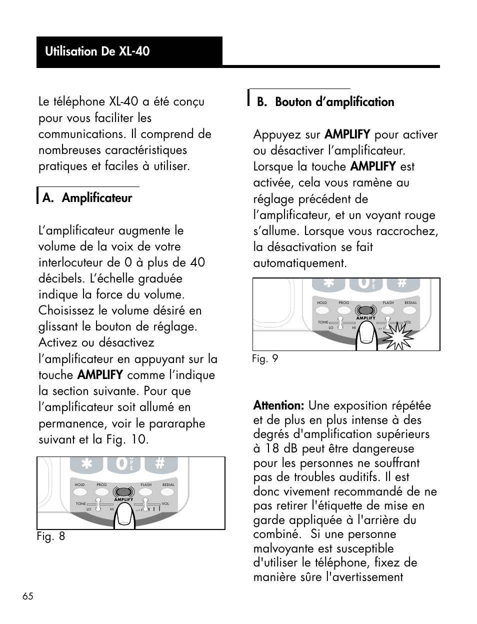 Fig. 8, Fig. 9 | Ameriphone XL-40 User Manual | Page 71 / 88