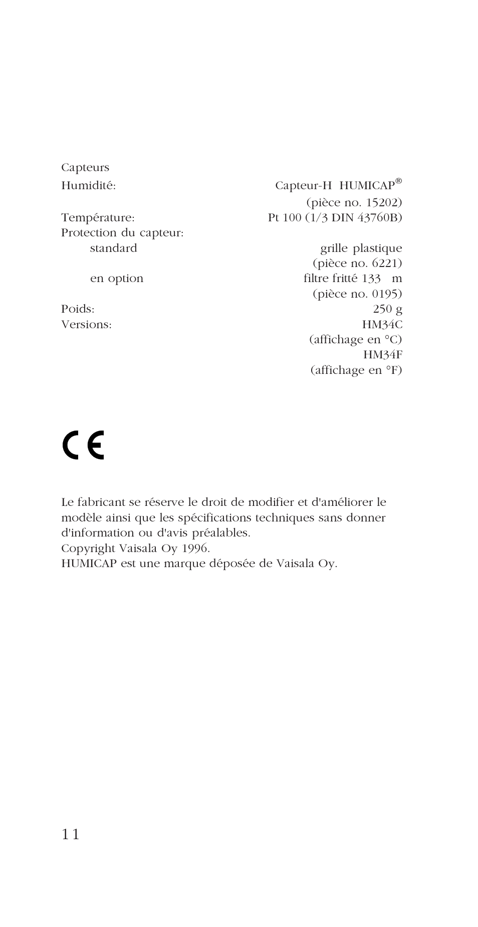 Vaisala HM34 User Manual | Page 14 / 30