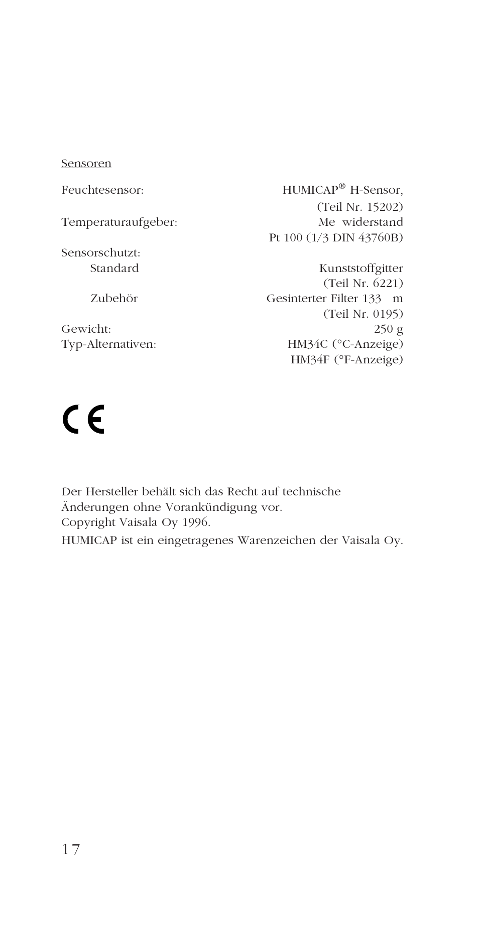Vaisala HM34 User Manual | Page 20 / 30