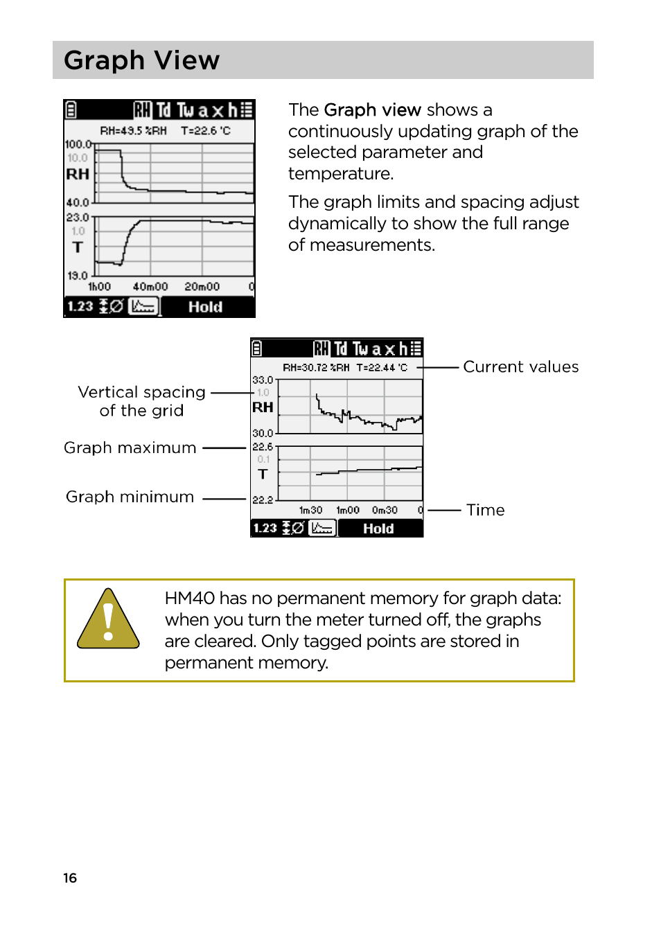 Graph view | Vaisala HM40 User Manual | Page 17 / 47