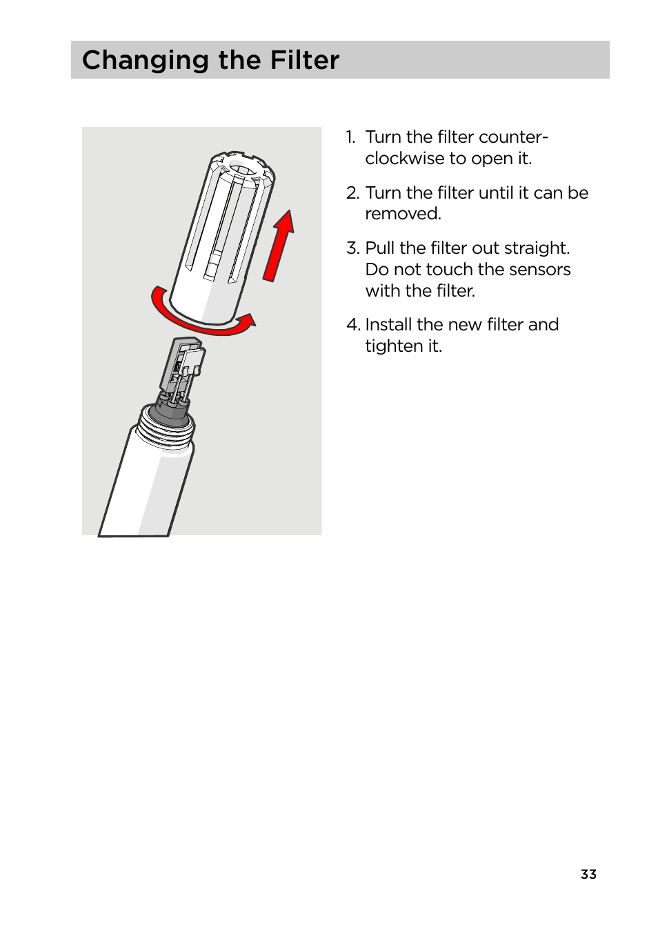 Changing the filter | Vaisala HM40 User Manual | Page 34 / 47
