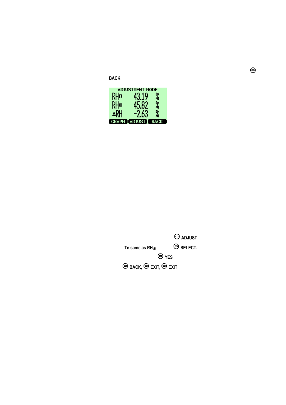 Point humidity adjustment by using a calibrator | Vaisala HM70 User Manual | Page 49 / 83