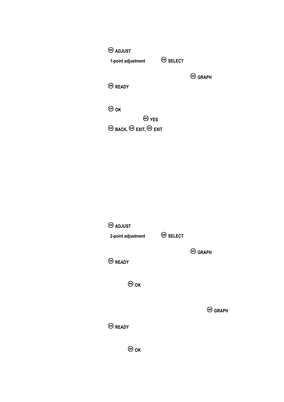 Point adjustment by using a calibrator | Vaisala HM70 User Manual | Page 50 / 83